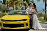 Heiraten in Florida mit gelben Ford Mustang Trauung mit Florida Hochzeiten