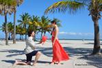 Heiratsantrag mit rotem Herz