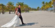 Key Biscayne mit vielen Palmen und Hochzeitspaa