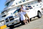 Transfer in Dodge Ram vom Kreuzfahrtschiff