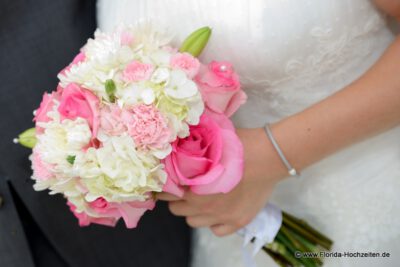 Florida Hochzeiten elegantes Blumenbouquet in Rosa